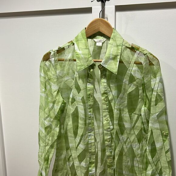 Christopher & banks blouse button up dress shirt size small - Picture 2 of 4